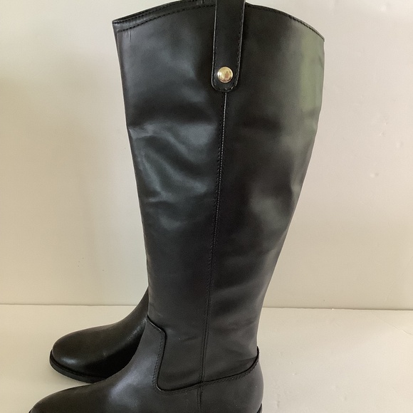Ladies INC black leather riding boots size 8 wide calf brand new - Picture 2 of 6